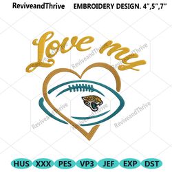 love my jacksonville jaguars embroidery design file