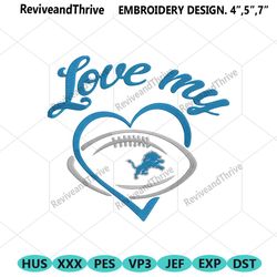 love my detroit lions embroidery design file download