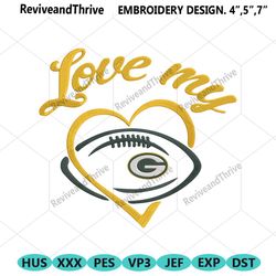 love my green bay packers embroidery design file download
