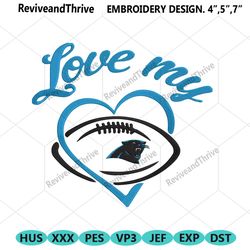 love my carolina panthers embroidery design file download
