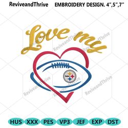 love my pittsburgh steelers embroidery design file download