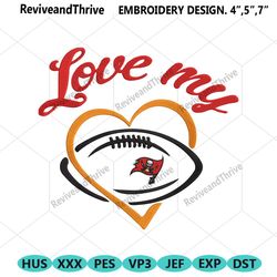 love my tampa bay buccaneers embroidery design file download