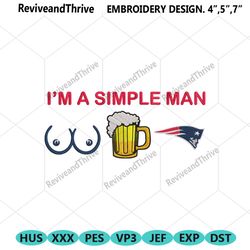 im a simple man carolina panthers embroidery design file png