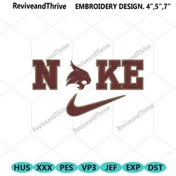 nike texas state bobcats swoosh embroidery design download file