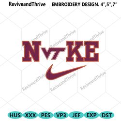 virginia tech hokies nike logo embroidery design download