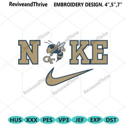 georgia tech yellow jackets nike logo embroidery design download
