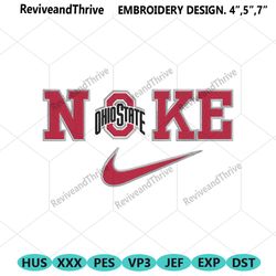 nike ohio state buckeyes swoosh embroidery design download file