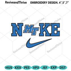nike middle tennessee blue raiders swoosh embroidery design download file