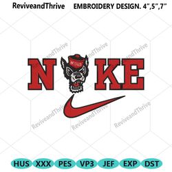 nc state wolfpack nike logo embroidery design download
