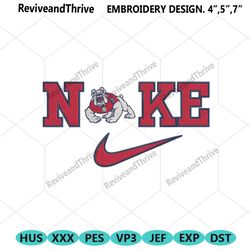 nike fresno state bulldogs swoosh embroidery design download file