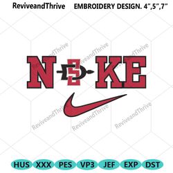 nike san diego state aztecs swoosh embroidery design download file