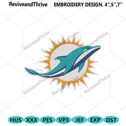 miami dolphins logo nfl embroidery design download
