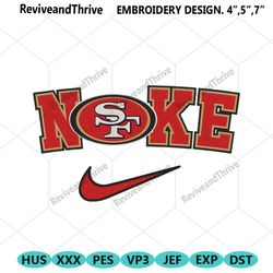 nike logo swoosh san francisco 49ers embroidery design download