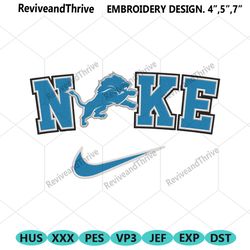 nike logo swoosh detroit lions embroidery design download
