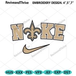 nike logo swoosh new orleans saints embroidery design download