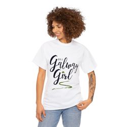 i_m a galway girl, green and black on white fitted v-neck