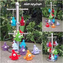 alien keychain, amigurumi crochet patterns, crochet pattern