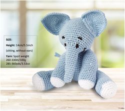 amigurumi elephant pattern, amigurumi crochet patterns, crochet pattern