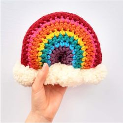 brighten your day crochet rainbow stuffie