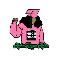 hbcu grad girl, sorority svg, aka sorority svg, aka svg, sorority girl