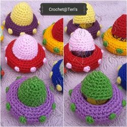 space ship creme egg cosies