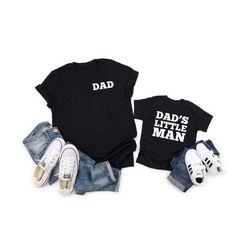 dad and dad's little man shirt, dad and child shirt, matching father baby gift, father son matching shirts, fathers day