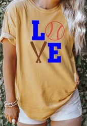 comfort colors baseball love shirt, gift for baseball player, baseball mom shirt, womens baseball shirt, baseball fan sh