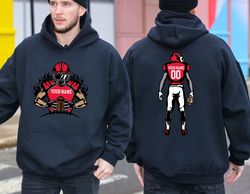 customized football hoodie, your name football hoodie, football hoodie, game day hoodie, football season hoodie, footbal