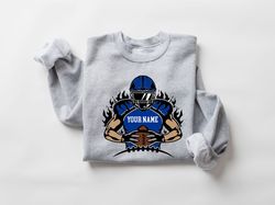 customized football name sweatshirt, your name football sweatshirt, football shirt, game day shirt, football season tee,