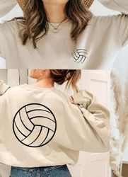 volleyball sweatshirt, back and front design, womens volleyball hoodie, beach volleyball clothing, gift for volleyball p