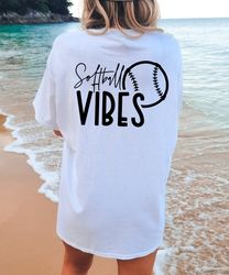 comfort colors shirt softball vibes shirt, softball mom shirt, softball lover shirt, softball life shirt, game day vibes