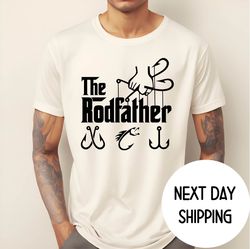 gift for fisherman dad father grandpa, the rodfather shirt , fishing dad shirt , fishing men shirt ,