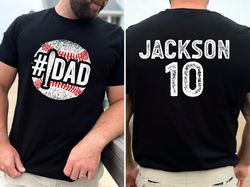 personalized baseball men shirt, custom dad baseball shirt, sports dad shirt, baseball shirt for him