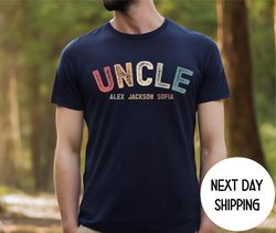 custom uncle shirt, retro uncle comfort colors tshirt , promoted to uncle, announcement shirt, personalized uncle