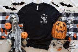 stay spooky skeleton hands pocket size shirt,halloween sweatshirt,skeleton halloween shirt,skull shirt,womens halloween