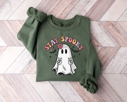 stay spooky sweatshirt,halloween sweatshirt,funny halloween shirt,spooky season shirt,ghost halloween,womens halloween s