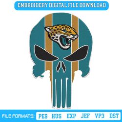 nfl jacksonville jaguars skull logo team embroidery design download file