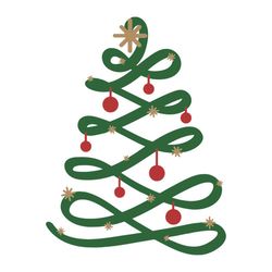 christmas tree flourish svg, christmas svg, christmas tree svg, christmas gift svg, merry christmas svg, christmas day s