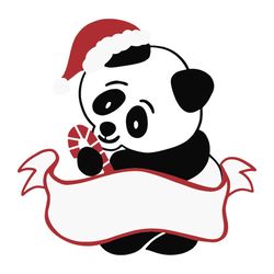 panda and banner svg, christmas svg, panda svg, christmas panda svg, christmas gift svg, merry christmas svg, christmas