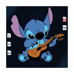 stitch play guitar svg, stitch vector, stitch lover, stitch and lilo svg, lilo svg, stitch shirt svg, stitch cut file, d