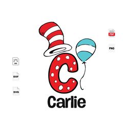 carlie, trending svg, dr.seuss svg, dr.seuss hat, dr.seuss gift, dr.seuss shirt, air balloon svg, dr.seuss air balloon,