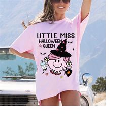 witch little miss halloween coffee tshirt, vintage ghost halloween sweatshirt, hocus pocus shirts, halloween tshirt comf