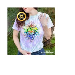 yoga tree shirt, moon forest shirt, moon forest yoga gift, phases of the moon tree of life tee, meditation tee, colorful
