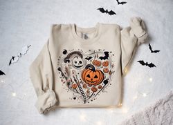 halloween doodles hearth shirt gift for halloween moms, cute halloween tshirt, halloween sweatshirt, pumpkin sweatshirt,