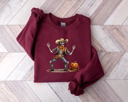 western halloween cowboy sweatshirt ,cowboy killer sweatshirt , retro sweatshirt,woman sweatshirt,skeleton cowboy sweats