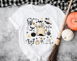 halloween doodles t-shirt, halloween things sweatshirt, cute halloween t-shirt, witch sweatshirt, black cat shirt, spook