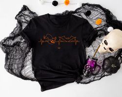 halloween pumpkin heartbeat shirt, halloween medical shirt, halloween party tee, pumpkin faces tee, spooky vibes t-shirt