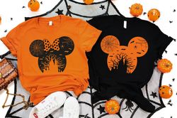 mickey and minnie halloween couple shirt, halloween matching tee