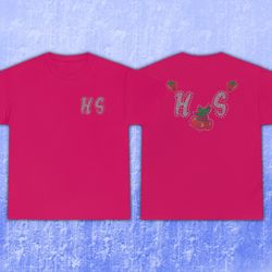 cherry and strawberry sparkle initials harry inspired t-shirt