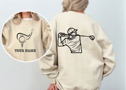 personalized golf sweatshirt, custom sweater, golf sweater, goft lover hoodie, gift for spor lover, gifts for golfers, g